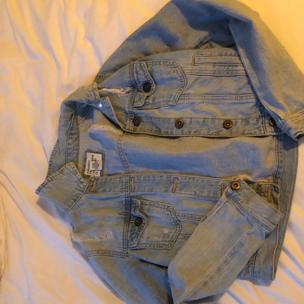Cropped jean jacket